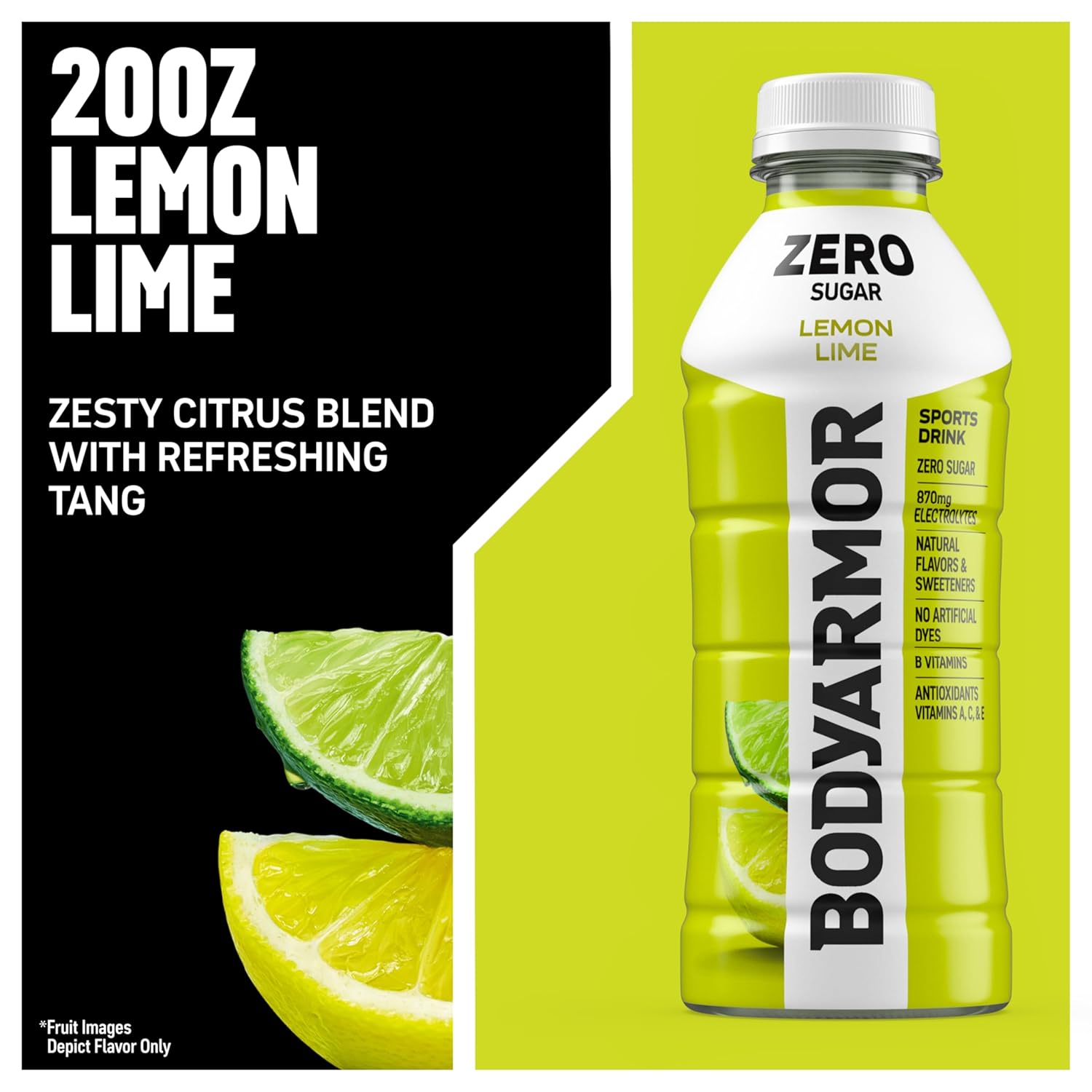 BODYARMOR_ZERO_Sugar_Lemon_Lime,_Sugar_Free_Sports_Drink_-_Low-Calorie_Hydration_-_Natural_Flavors_with_Potassium_Packed_Electrolytes,_Antioxidants,_and_B-vitamins,_20_fl_oz_(pack_of_6)