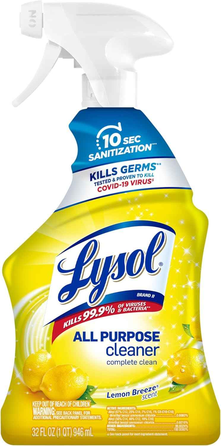 Lysol All Purpose Cleaner Spray, Multi-Purpose Disinfecting Spray, Kitchen & Bathroom Cleaner