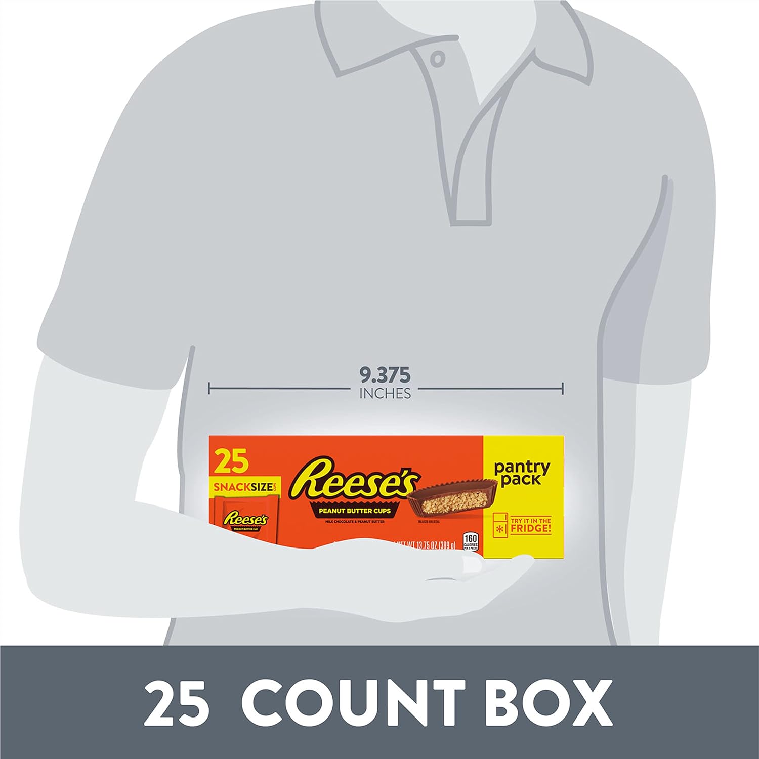 REESE'S_Milk_Chocolate_Snack_Size_Peanut_Butter_Cups,_Candy_Pantry_Pack,_Halloween_Candy,_13.75_oz_(25_Pieces)