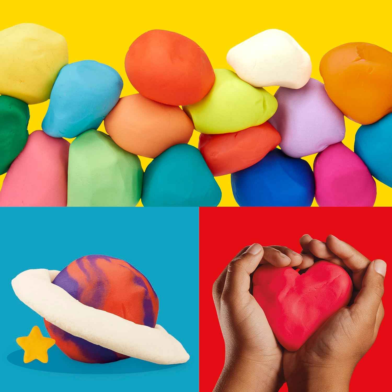 Play-Doh Colors Bulk 12-Pack of 4-Ounce Cans, Holiday Stocking Stuffers, Prizes & Party Favors, Kids Arts & Crafts, Preschool Toys, Ages 2+ (Amazon Exclusive), 1 Kg
