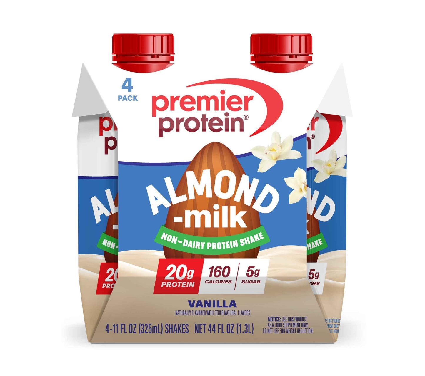 Premier Protein Non-Dairy Plant Based Almondmilk Protein Shake – 20g Protein, 5g Sugar, 11.5 Fl oz