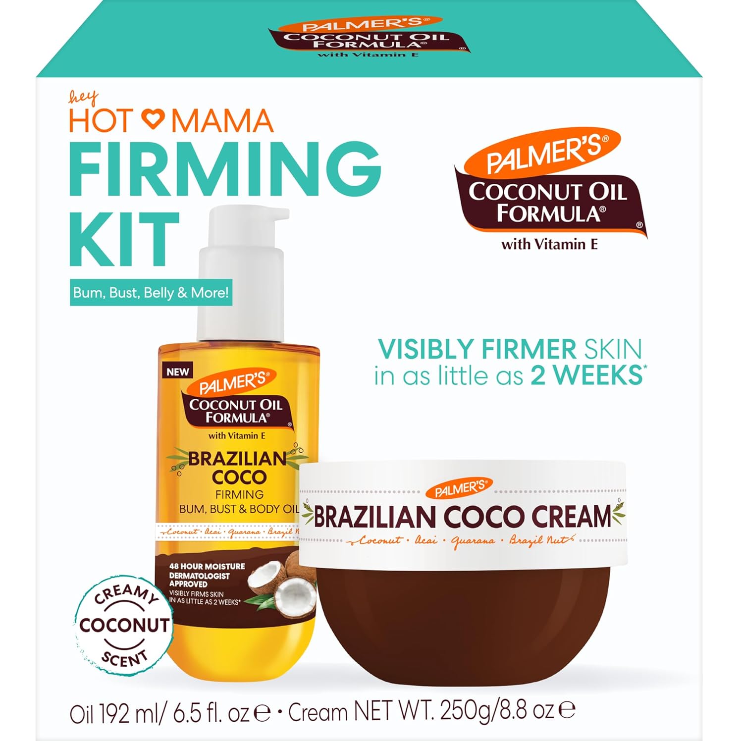 Palmer's_Brazilian_Coco_Hot_Mama_Firming_Kit,_Coconut_Oil_Formula_Skin_Care_Duo_with_Firming_Body_Cream_(8.8_Oz)_+_Body_Oil_(6.6_Fl_Oz)_Helps_Tone_Bum,_Belly_&_Thighs,_Provides_48_Hour_Moisture