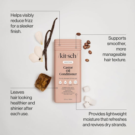 Kitsch_Smoothing_Castor_Oil_Liquid_Conditioner_for_Women_and_Men_–_Nourishing_Hair_Conditioner_for_Dry,_Damaged_&_Frizzy_Hair_–_Clean,_Color-Safe_Hair_Care,_Bio-Based_Formula,_Made_in_USA_–_12.3_oz