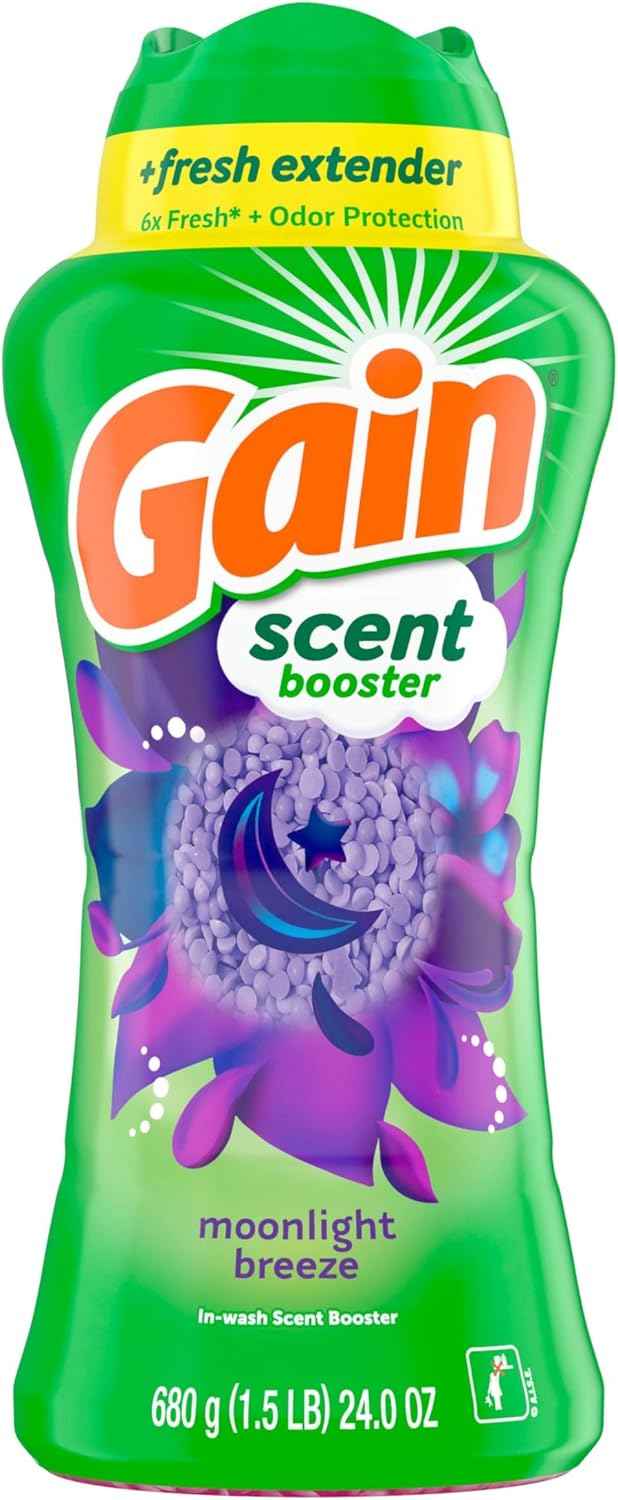 Gain In-Wash Laundry Scent Booster Beads, Moonlight Breeze Scent, Fresh Extender + Odor Protection