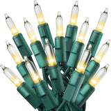 PREXTEX 100 Count Clear Christmas Lights - Ultra Bright String Lights with Green Wire for Indoor and Outdoor Use, Christmas Trees, Holidays, Patios and Garden