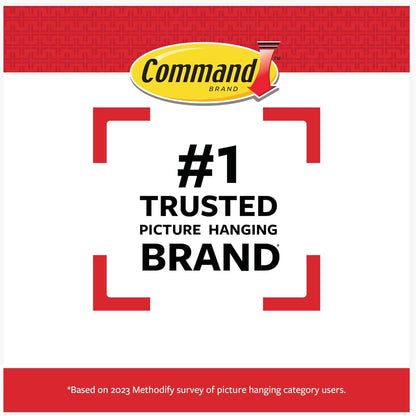 Command 10 lb & 5 lb Medium and Small 18 Pairs Picture Hanging Strips (36 Strips), Damage-Free Hangers for Picture Frames, No Tools Required, Great for Home Room Wall Decor, White Adhesive