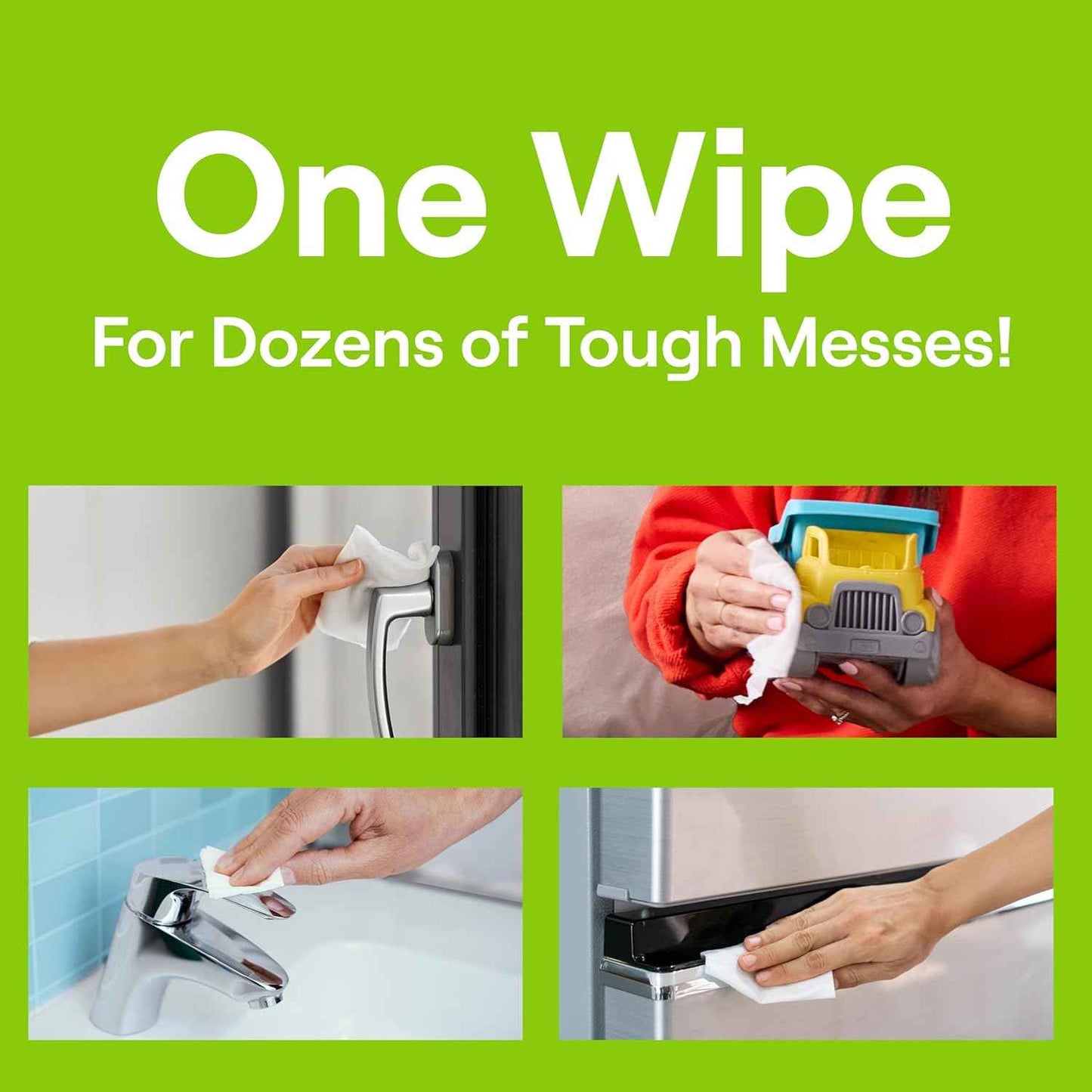 Seventh Generation Multi-Surface Wipes, Plant-Based Cleaning Wipes, No Harsh Fumes or Residue, Safe Around Kids