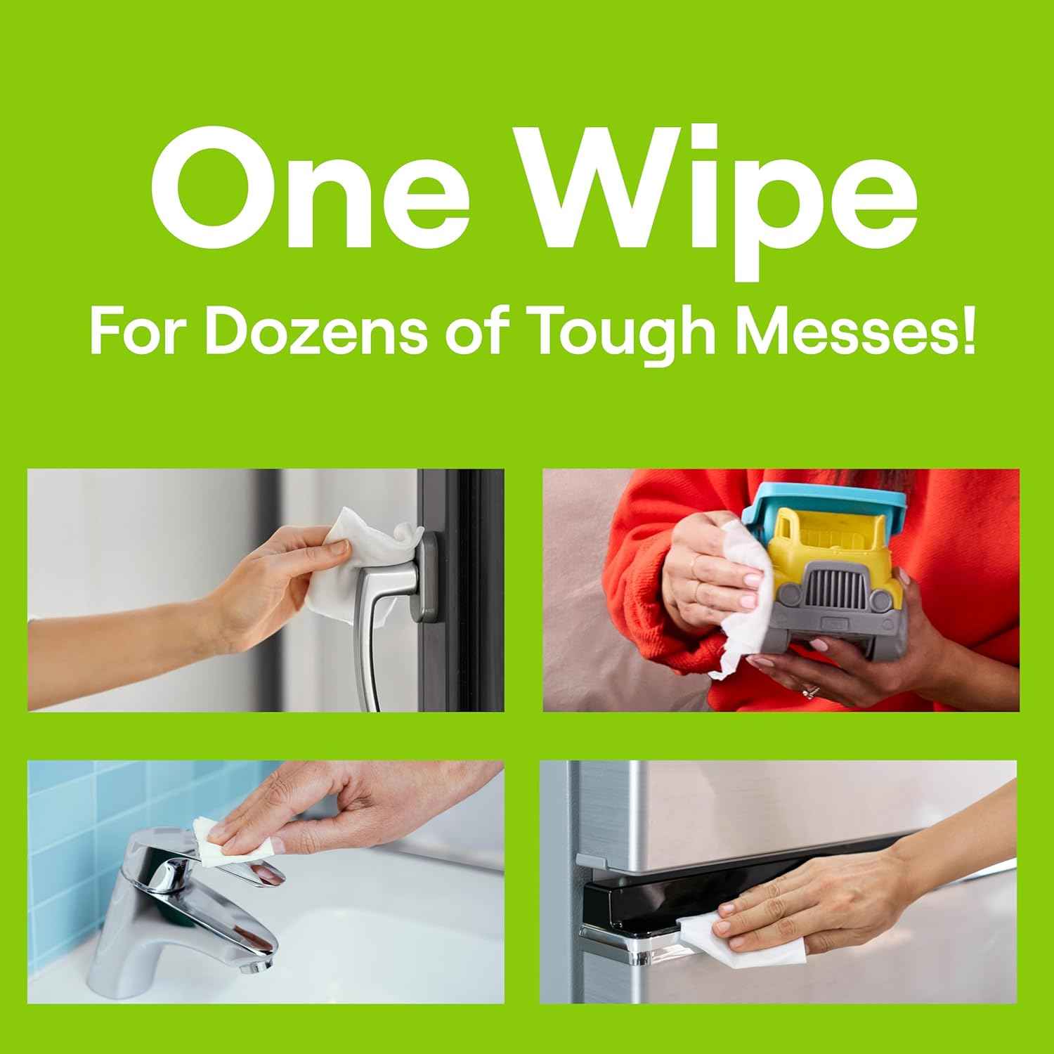 Seventh Generation Multi-Surface Wipes, Plant-Based Cleaning Wipes, No Harsh Fumes or Residue, Safe Around Kids