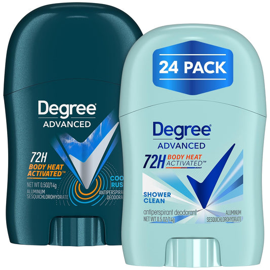 Degree_Travel_Deodorant_Variety_24-Pack_(12_Cool_Rush_+_12_Shower_Clean)_–_72H_Body_Heat_Activated_Mini_Antiperspirant,_0.5_Oz_Ea