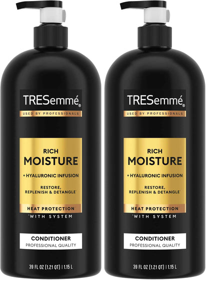 TRESemmé Rich Moisture Moisturizing Conditioner with Pump for Dry Hair Formulated With Pro Style Technology 39 Fl Oz