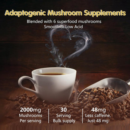 Mushroom_Coffee,_6_Adaptogenic_Mushrooms_(Lion's_Mane,_Cordyceps,_Turkey_Tail_&_Other)_Mixed_with_Premium_Instant_Coffee_for_Focus,_Energy,_Immune_and_Gut_Health_Support,_30_Servings