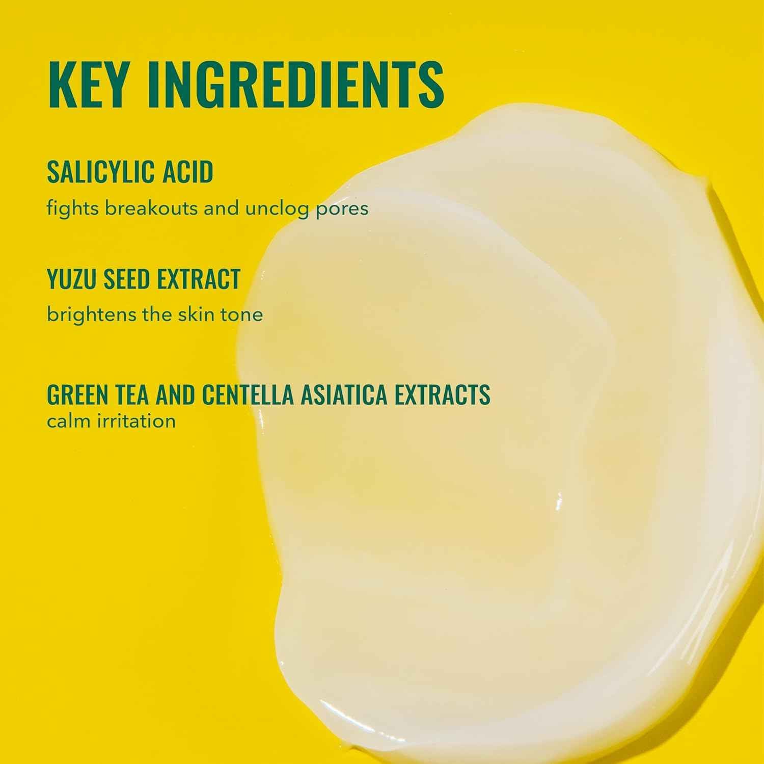 Good Molecules Yuzu Blemish Gel Cream - Lightweight Gel Moisturizer with Salicylic Acid (BHA) and Natural Extracts to Target Blemishes, Even Skin Tone, and Texture - Skin Care for Face