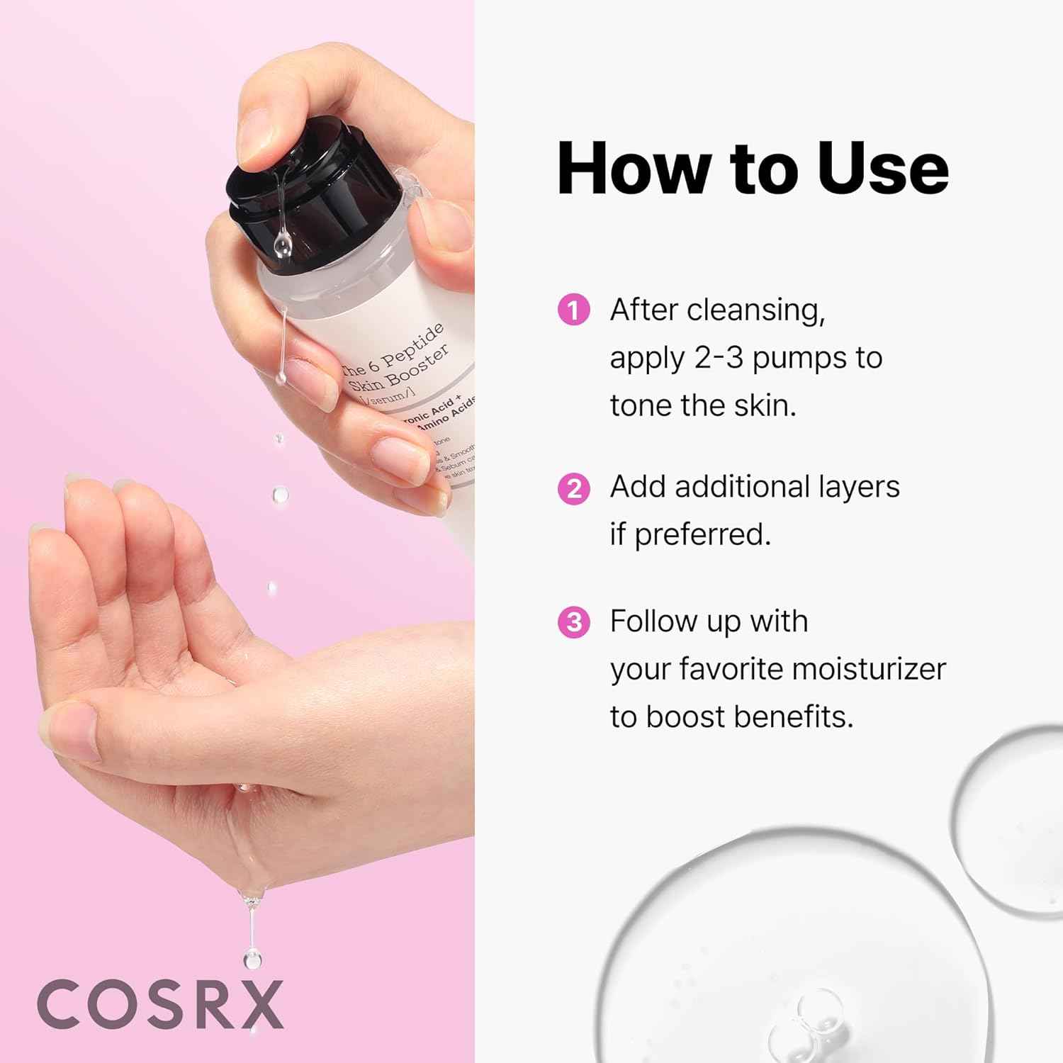 COSRX 6X Peptide Collagen Skin Booster Toner Serum for Dull & Uneven Skin, Preps Skin with Copper Peptides, GHK-Cu, Skin Renewal Boosting Facial Essence, Korean Skin Care, 5.07 oz, Mothers Day Gifts