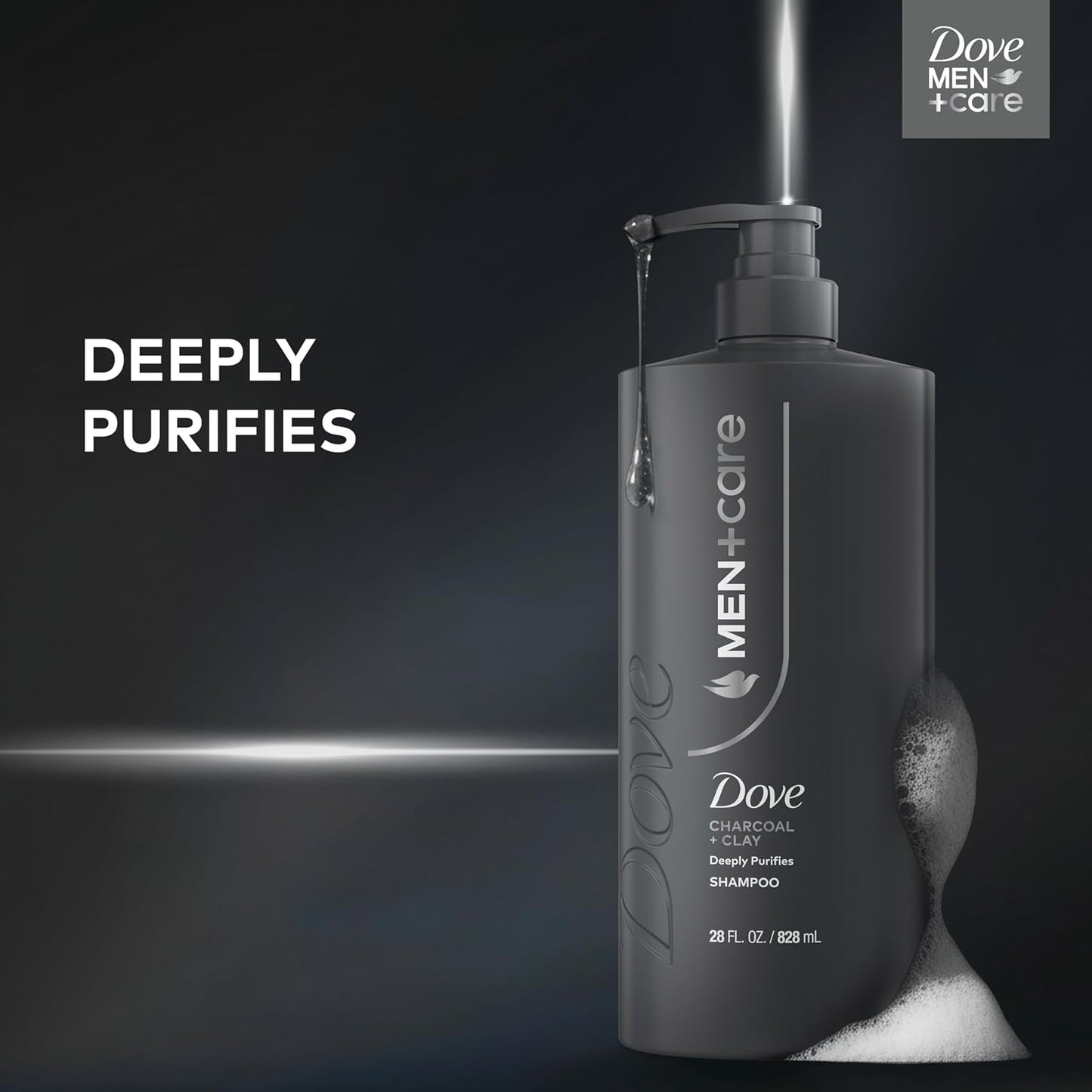 DOVE_MEN_+_CARE_Shampoo_1_count_Charcoal_+_Clay_for_Real_Hair_that_Powers_Up_Hair_Strength,_with_Deep_Purifying_Benefits,_28_Fl_oz