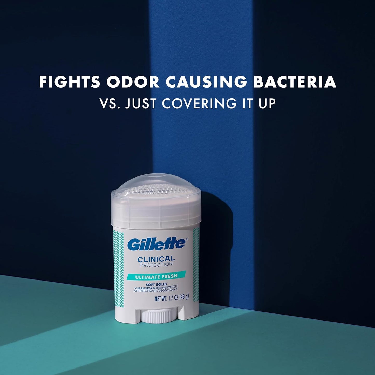 Gillette_Clinical_Antiperspirant_and_Deodorant_for_Men,_100HR_Sweat_&_Odor_Protection,_Long_Lasting_Freshness,_Anti-White_Mark_Technology,_Gentle_on_Skin,_Soft_Solid,_Ultimate_Fresh_Scent,_2.6_oz