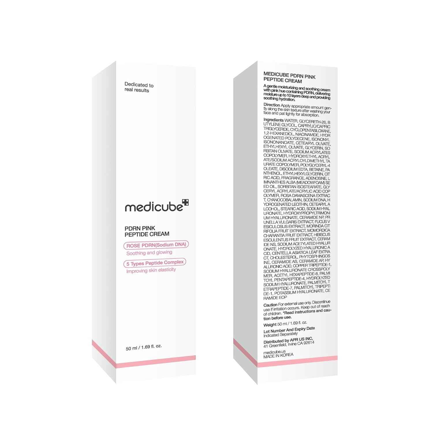 medicube PDRN Pink Hyaluronic Moisturizing Cream | Blemish Recovery, Relief & Hydrating Care | Restores Skin Elasticity & Glow | Korean Skincare for Even Skin Tone & Pore Care