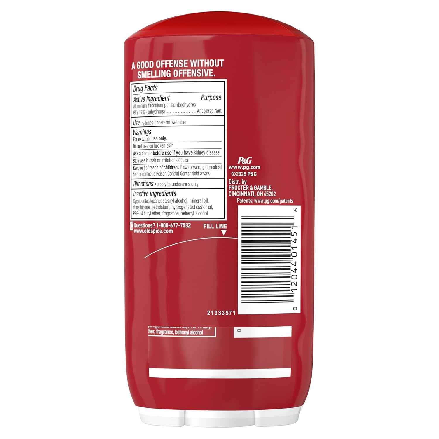 Old Spice Antiperspirant Deodorant For Men, High Endurance, 24/7 Sweat Defense & Odor Protection, 24/7 Freshness & Lasting Scent, Pure Sport Scent, 3.0 oz