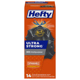 Hefty Ultra Strong Multipurpose Large Trash Bags, Black, Unscented, 30 Gallon