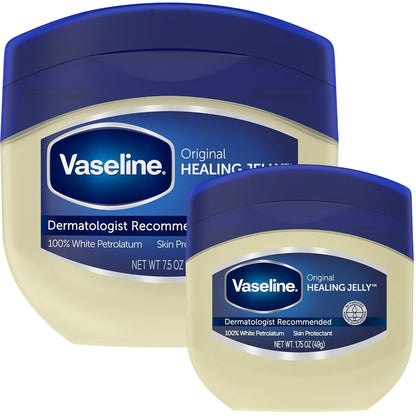 Vaseline_Original_Petroleum_Jelly_Variety_Pack,_2_Sizes_(7.5_Oz_&_1.75_Oz)_–_Hypoallergenic_Skin_Protectant,_Unscented_Healing_Ointment_for_Beauty_&_Personal_Care