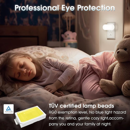 DORESshop_Led_Night_Light,_Plug_into_Wall,_[2/4_Pack]_with_Dusk_to_Dawn_Sensor,_1W_5000K_Dimmable_Night_Light_from_0LM_to_100LM_for_Bathroom_Hallway_Bedroom_Kids_Room_Stairway