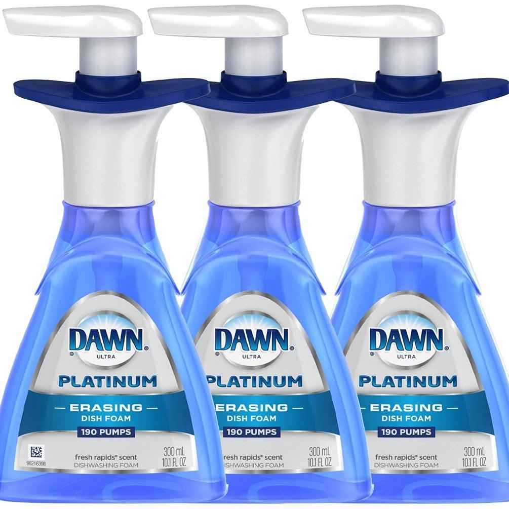 Dawn Platinum Erasing Dish Foam, Dishwashing Soap Pump And Refill Fresh Rapids Scent Kit