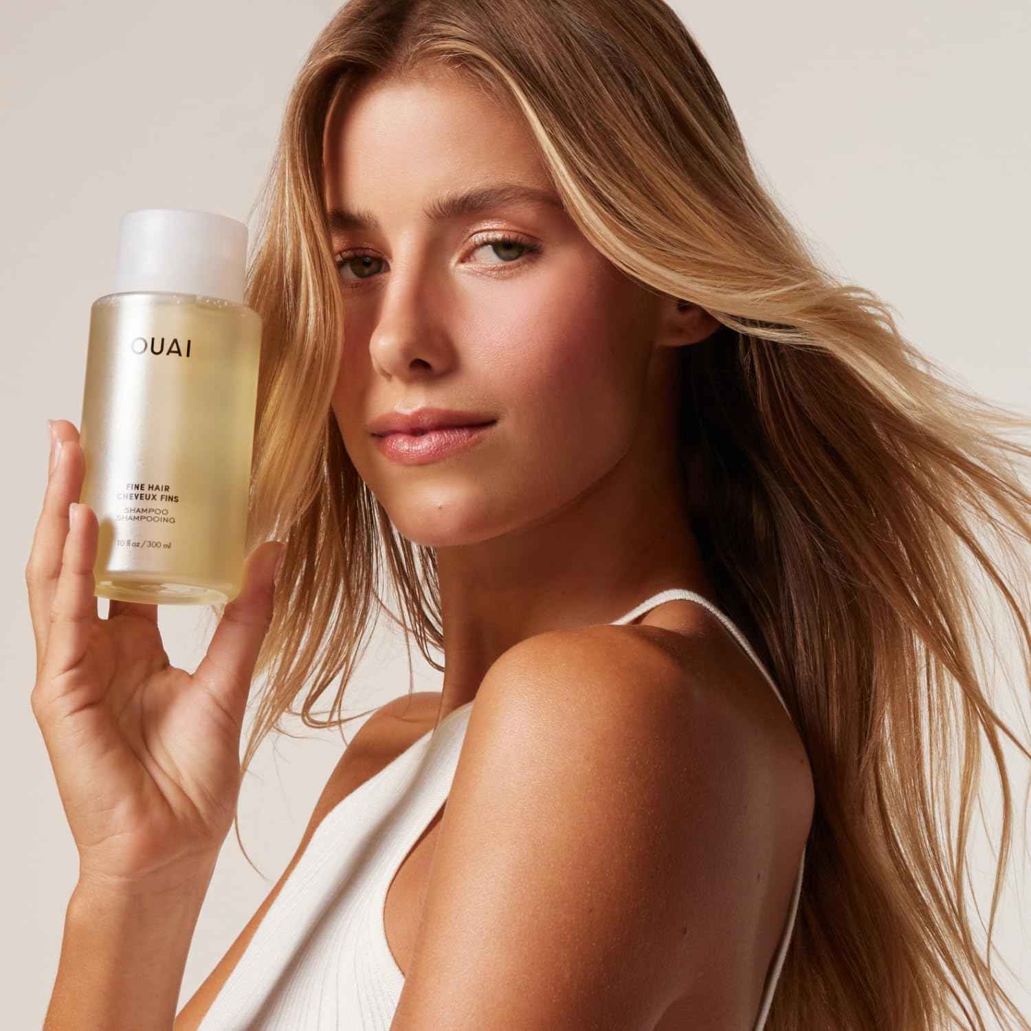 OUAI Fine Hair Shampoo - Biotin Thickening Shampoo for Flat, Thin Hair - Volumizing & Strengthening Keratin & Chia Seed Oil for Women & Men - Lightweight, Color-Safe, Sulfate Free