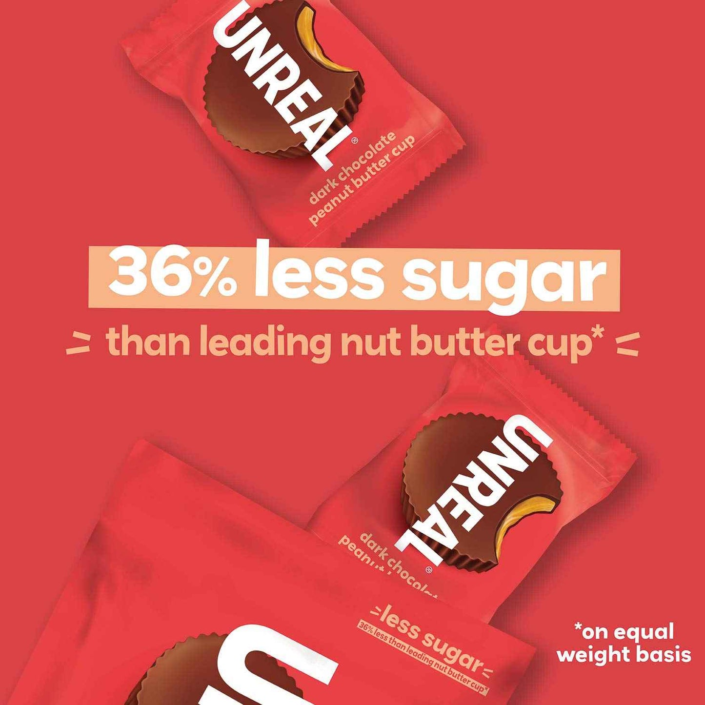 Unreal Dark Chocolate Peanut Butter Cups, 4.2 oz