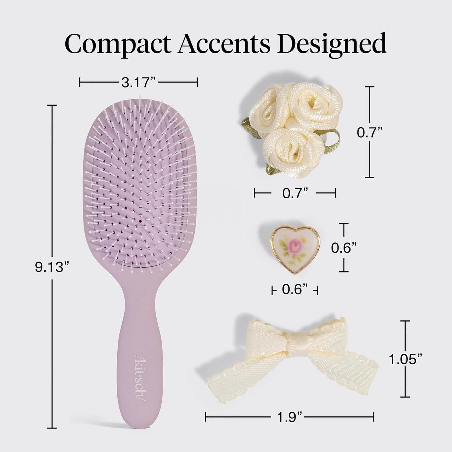 KitschPop™_Paddle_Hairbrush_for_Women_–_Flexible_Bristles_Paddle_Brush_for_Less_Breakage,_Scalp-Stimulating_Detangler_Hair_Brush_for_Wet_&_Dry_Hair,_Customizable_with_KitschPop™_Charms_-_Soft_Violet
