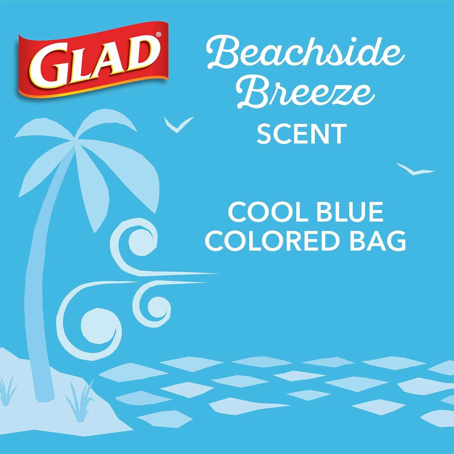 Glad Small Trash Bags 4 Gallon, Odor Resistant with Drawstring