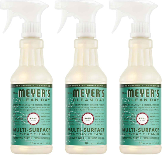 MRS. MEYER'S CLEAN DAY Multi-Surface Everyday Cleaner, Basil Scent, 16 Fl Oz Bottle