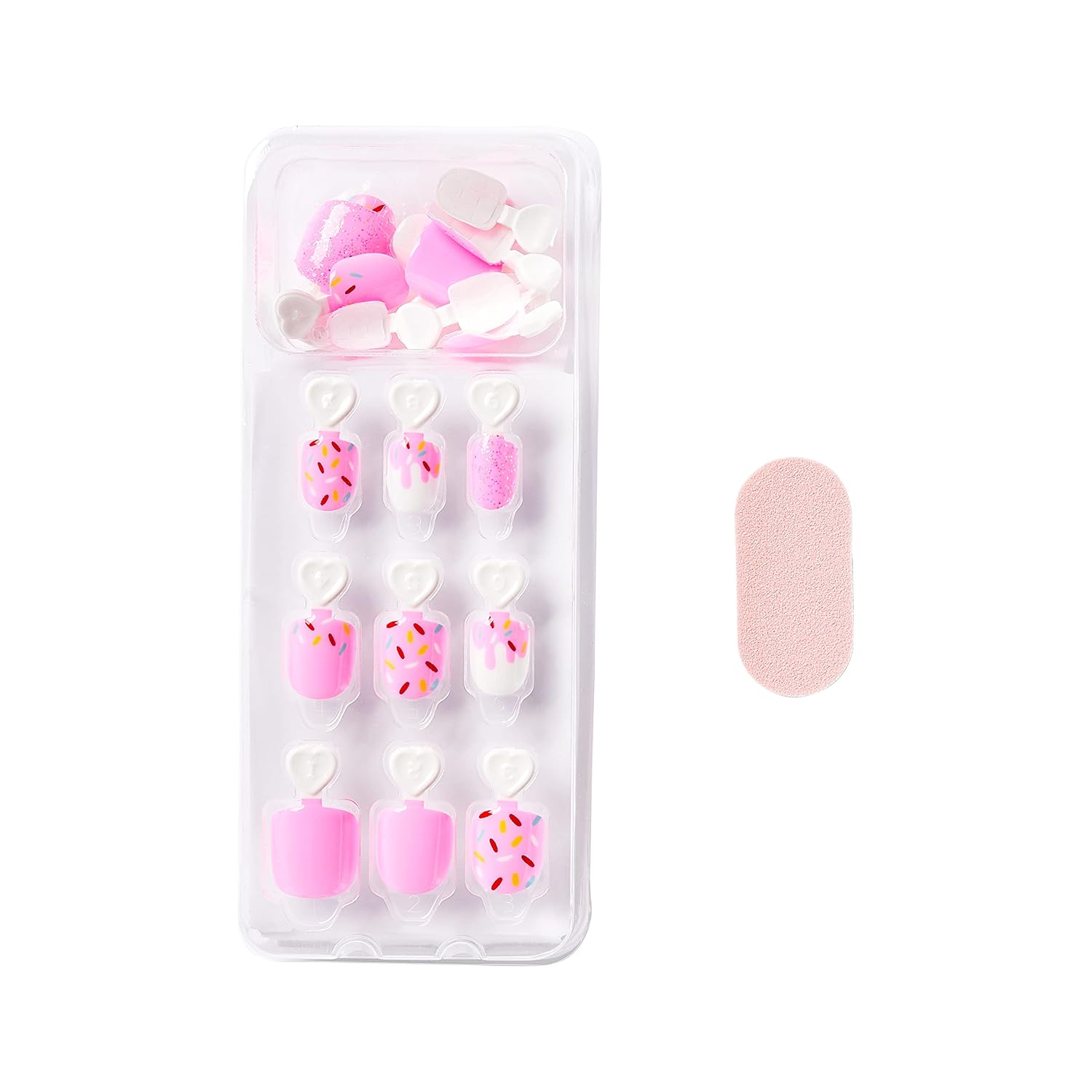 KISS_imPRESS_No_Glue_Mani_Press_On_Nails,_Mini,_'Super_Duper',_Pink,_Kids_Size,_Squoval_Shape,_Includes_20_Nails,_1_Mini_File