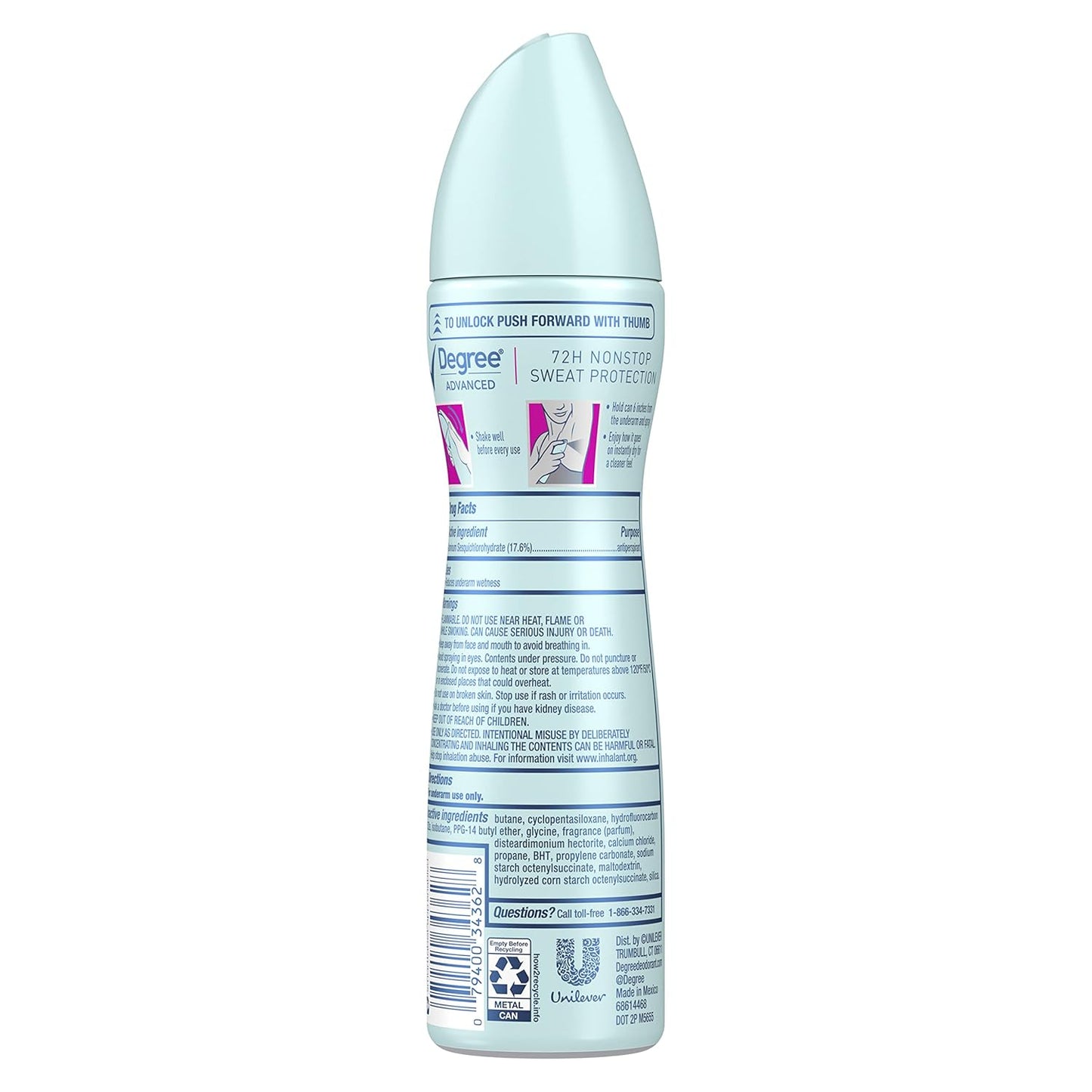 Degree_Advanced_Antiperspirant_Deodorant_Dry_Spray_72-Hour_Sweat_and_Odor_Protection_Sheer_Powder_Deodorant_Spray_For_Women_With_MotionSense_Technology_3.8_oz,_Pack_of_3
