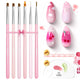 6pcs Pink Nail Brush Set