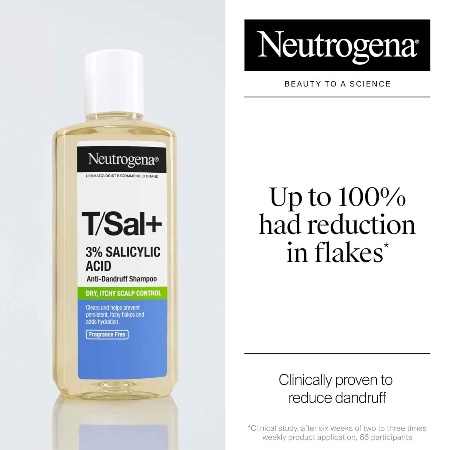 Neutrogena T/Sal 3% Salicylic Acid Anti-Dandruff Shampoo, Controls Scalp Build-Up & Relieves Itching & Flaking from Dandruff, Scalp Psoriasis & Seborrheic Dermatitis, 8 fl. oz