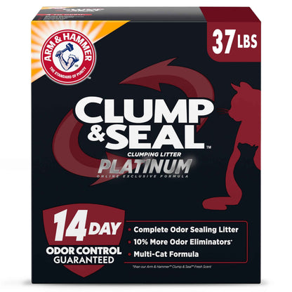 ARM & HAMMER Clump & Seal, Easy Clean Technology with No Scrubbing, 14-Day Odor Control