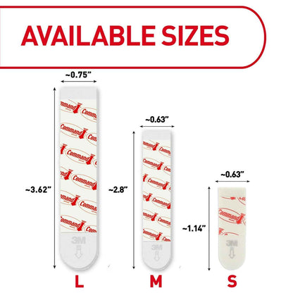 Command Indoor Medium Replacement Strips, Damage-Free Wall Hanging, Re-Hang Medium Hooks for Home and Wall Decor, Holds up to 3 lb, White Adhesive