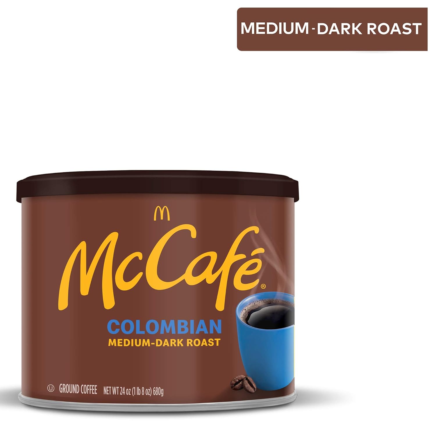 McCafe_Colombian,_Medium-Dark_Roast_Ground_Coffee,_24_oz_Canister
