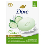 Dove Beauty Bar Soap Cool Moisture Cucumber & Green Tea Scent, for Refreshed Skin, Leaves Skin Refreshed 3.75 oz