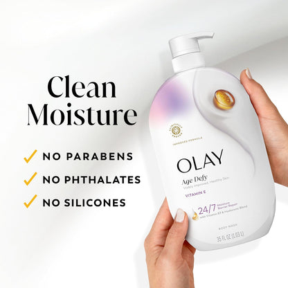 Olay_Body_Wash_for_Women,_Age_Defy_with_Vitamin_E,_24/7_Moisture_Barrier_Repair,_Hydrating_&_Cleansing_for_Visibly_Soft_Skin,_Vitamin_B3_&_Hyaluronic_Blend,_All_Skin_Types,_22_fl_oz_(Pack_of_2)