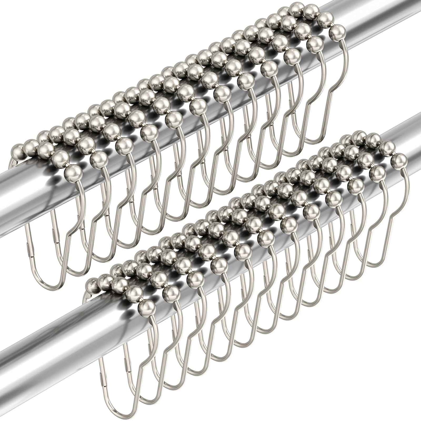 Amazer Shower Curtain Hooks, Decorative Shower Curtain Hooks, Shower Hooks for Shower Curtain Rust Proof Stainless Steel Shower Curtain Hooks