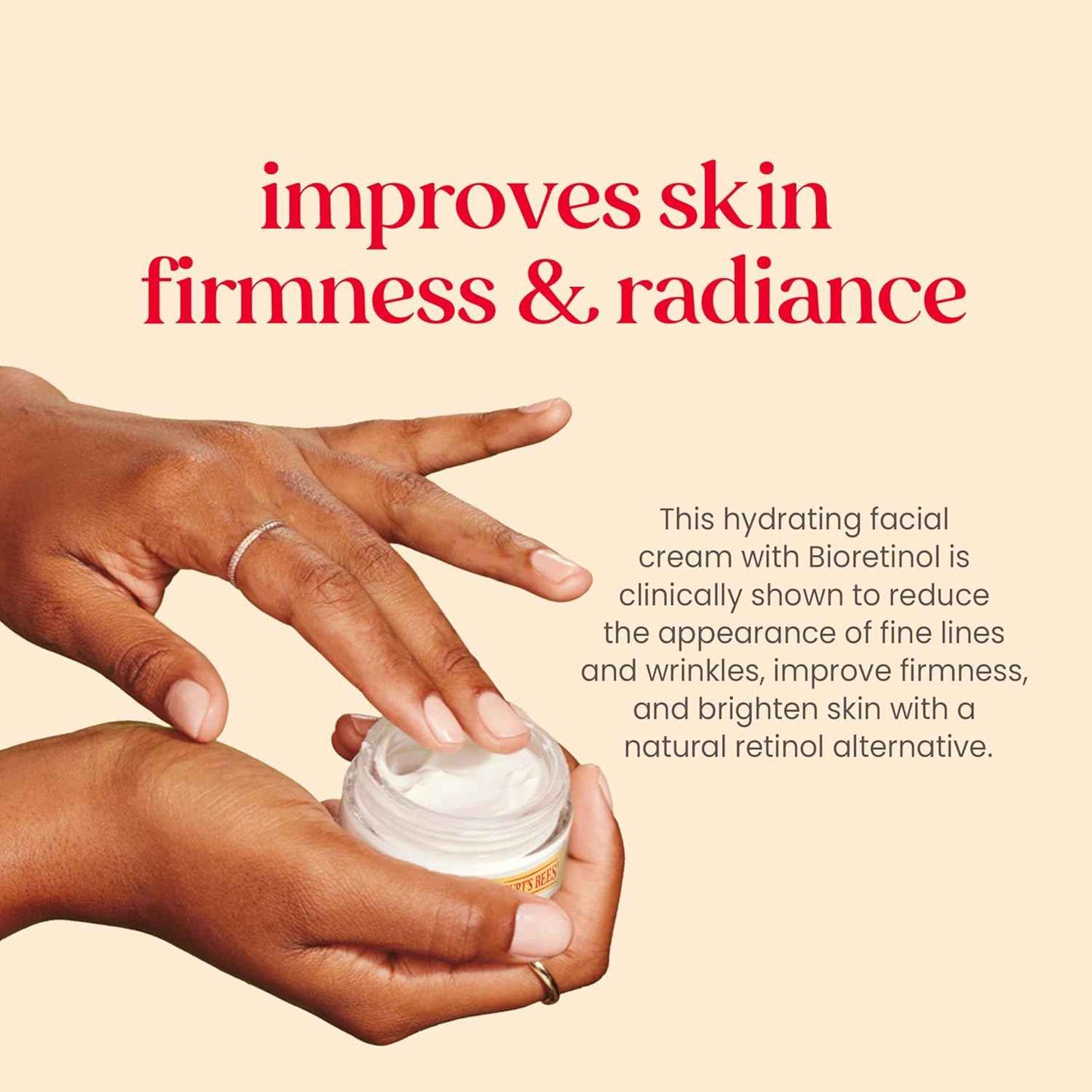 Burt's Bees Renewal Firming Face Cream, Anti-Aging Retinol Alternative, Moisturizing Natural Origin Skin Care