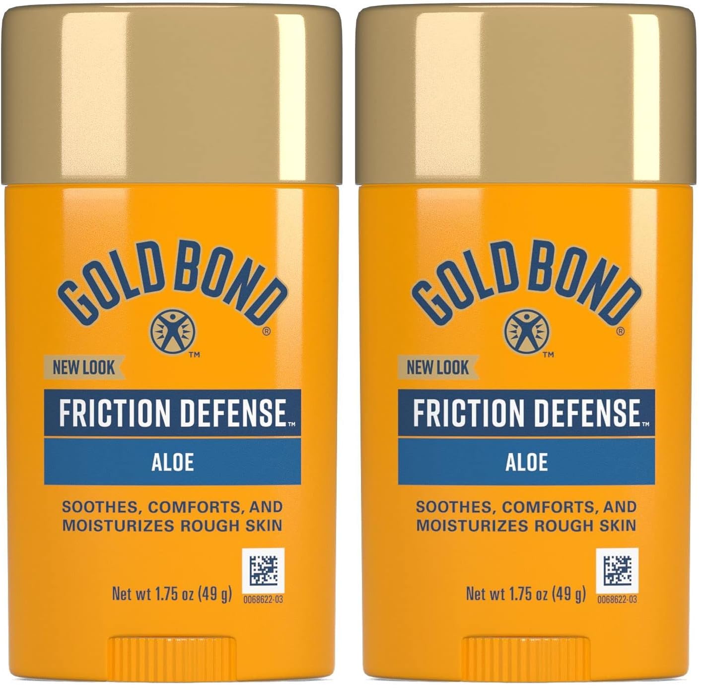 Gold Bond Friction Defense Stick with Aloe | Prevents Chafing | Soothes &amp;amp; Moisturizes | 1.75 oz | Pack of 2