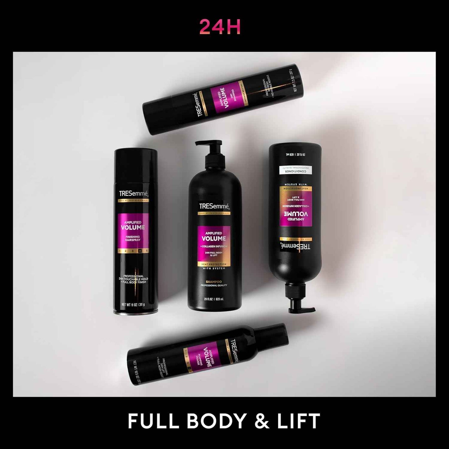 TRESemmé Plumping Mousse Amplified Volume for 24H Lift and Body with Pro Lock Technology 10.5 Fl Oz