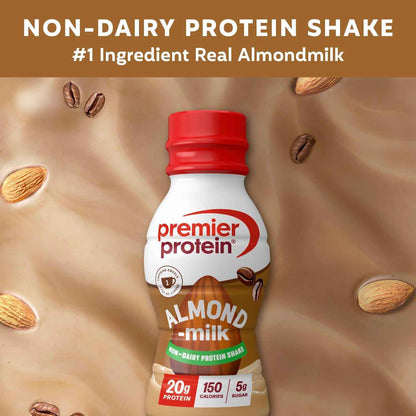 Premier Protein Non-Dairy Plant Based Almondmilk Protein Shake – 20g Protein, 5g Sugar, 11.5 Fl oz