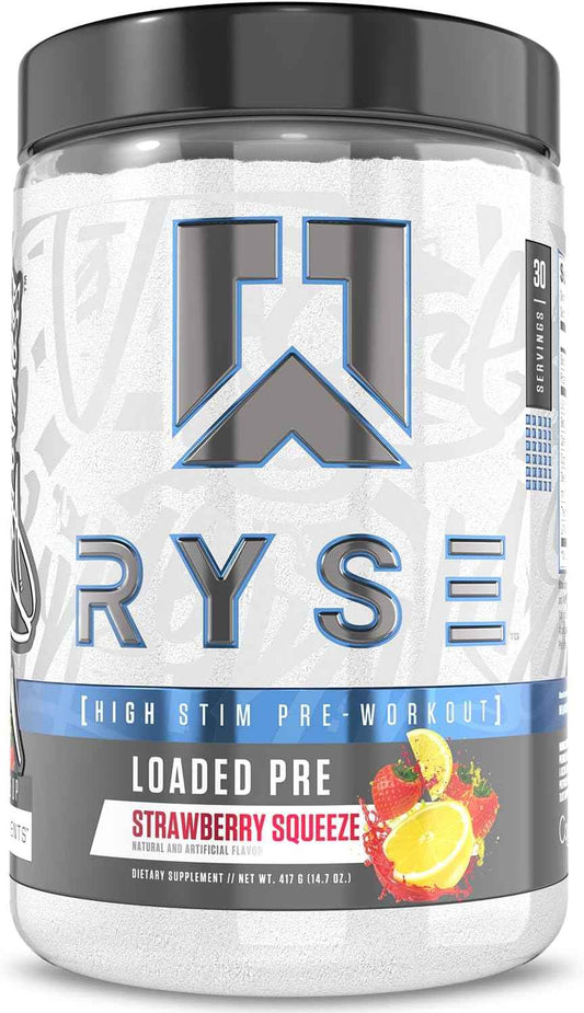 RYSE Loaded Pre Workout Powder - Daily Pre-Workout for Men & Women with 390mg Caffeine, Beta Alanine, and Citrulline for Pump, Focus, and Energy - 30 Servings