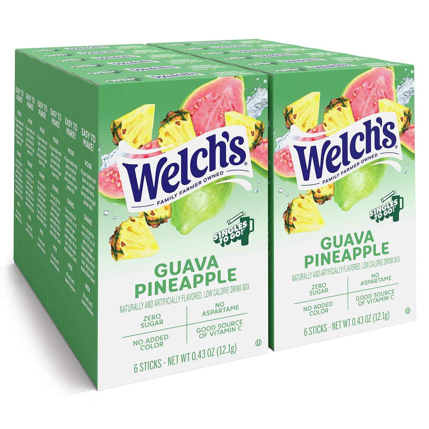 Welch's Singles To Go Water Drink Mix - Powder Sticks, 0.48 Ounce (Pack of 12)