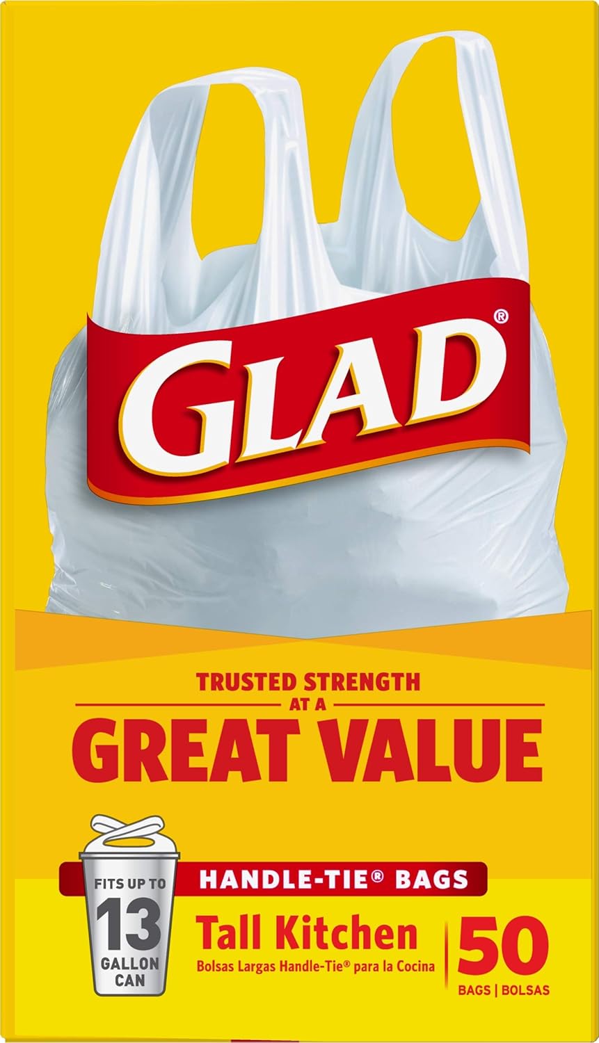 Glad_Tall_Kitchen_Trash_Bags_13_Gallon,_Unscented_Garbage_Bags,_Handle-Tie,_50_Count