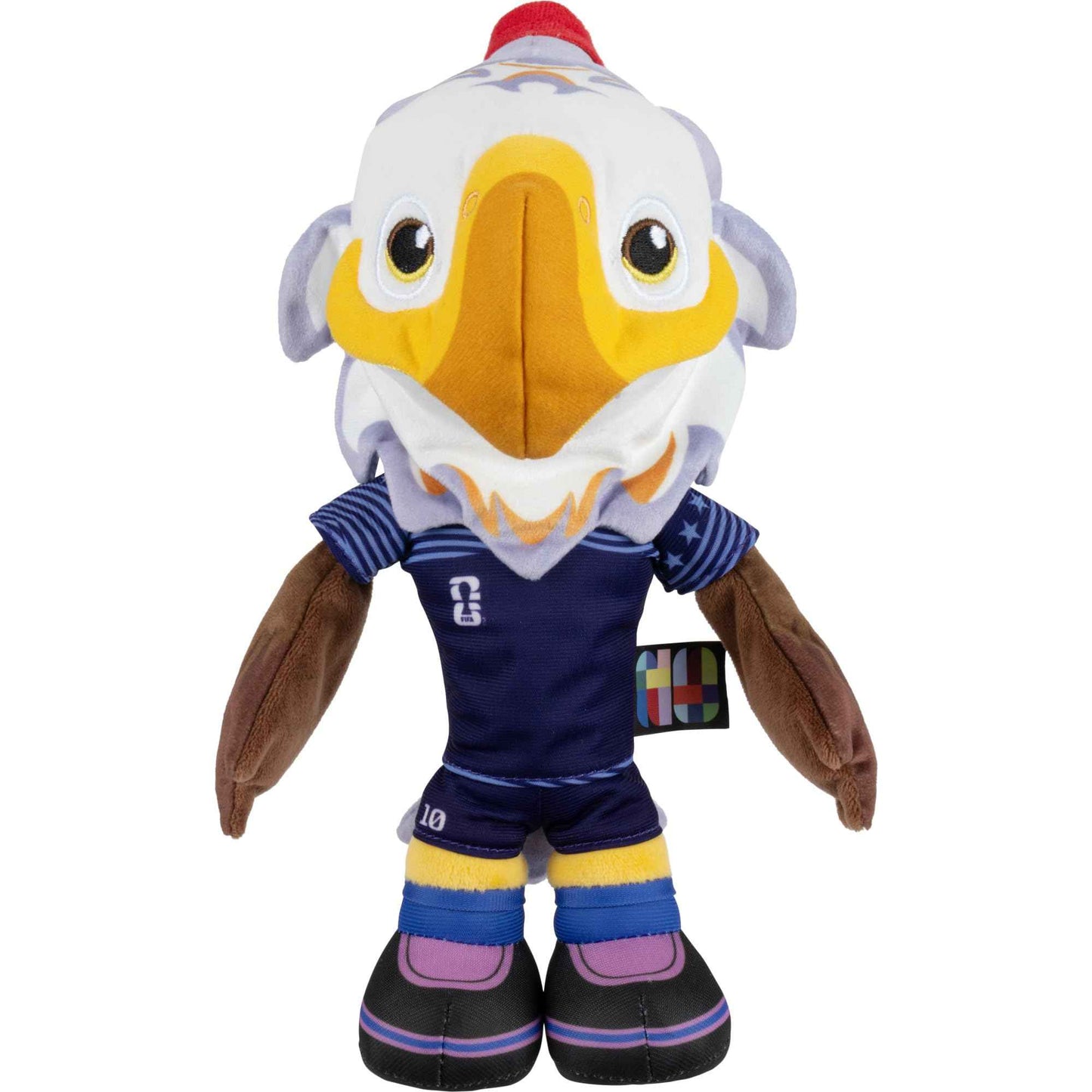 Jazwares FIFA® World Cup 2026 USA 8-Inch Plush - Official Clutch™ Bald Eagle Mascot with Blue Uniform, Soft Collectible Toy for Fans - Ages 3+