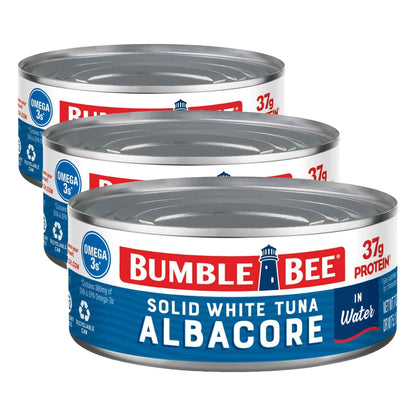 Bumble Bee Solid White Albacore Tuna, Can - Wild Caught Tuna - 29g Protein per Serving, High in Omega-3s - Non-GMO Project Verified, Gluten Free, Kosher