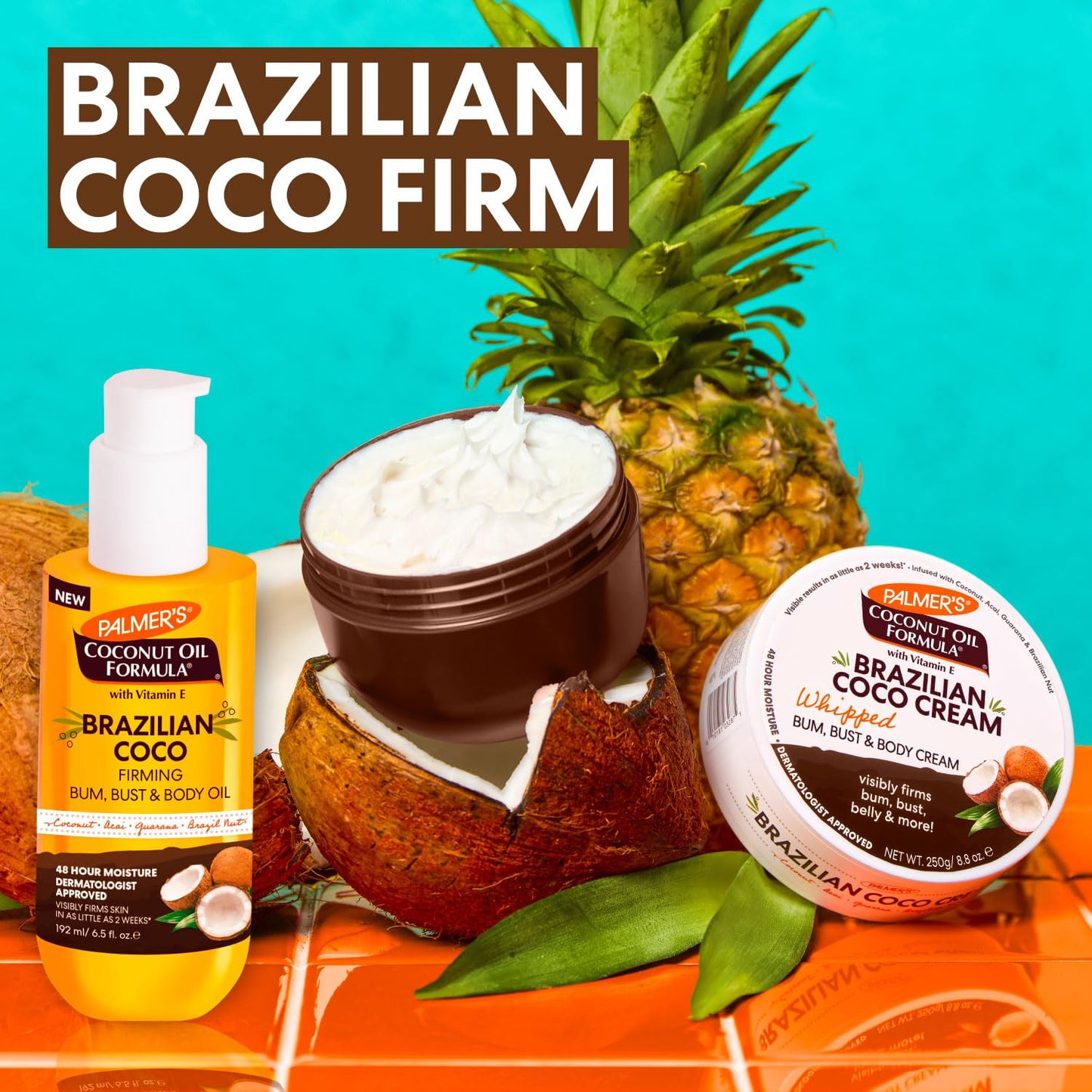 Palmer's_Brazilian_Coco_Hot_Mama_Firming_Kit,_Coconut_Oil_Formula_Skin_Care_Duo_with_Firming_Body_Cream_(8.8_Oz)_+_Body_Oil_(6.6_Fl_Oz)_Helps_Tone_Bum,_Belly_&_Thighs,_Provides_48_Hour_Moisture